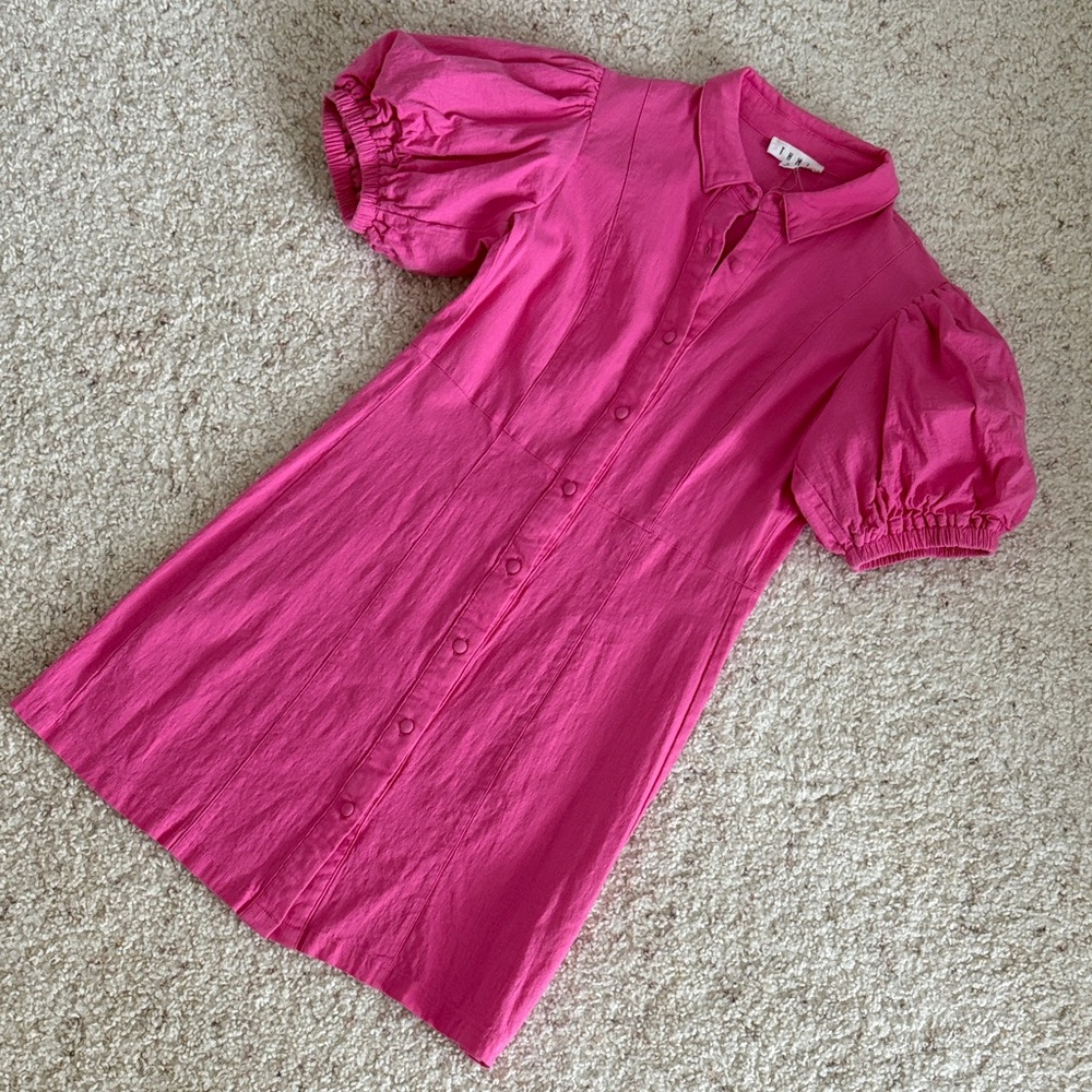 THML Fuchsia Button-Up Top